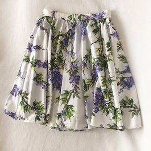 Dolce & Gabbana Knee-Length Wisteria Print Skirt